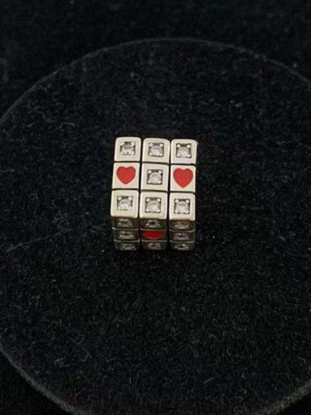 Pandora Moveable Toy Cube Love Heart Charm